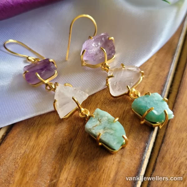 VDE1002 Vibrant Druzy Earrings