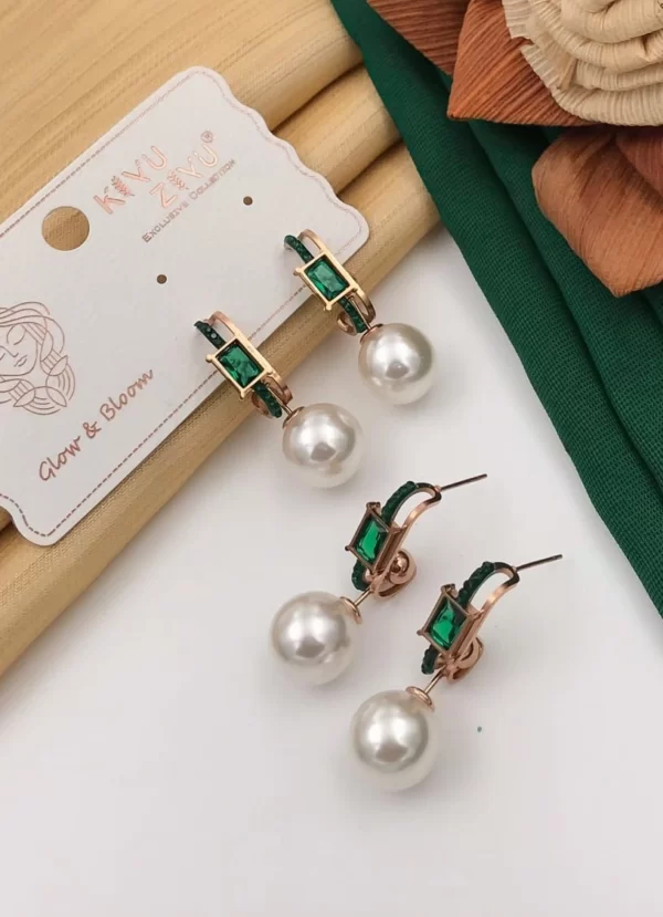 Emerald Elegance Anti-Tarnish Earrings