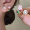 VWE1031-p1 Floral Fantasy Cute Korean Earrings