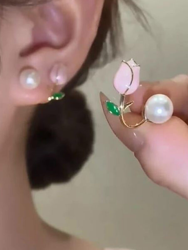 VWE1031-p1 Floral Fantasy Cute Korean Earrings