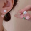 VWE1031-p3 Floral Fantasy Cute Korean Earrings