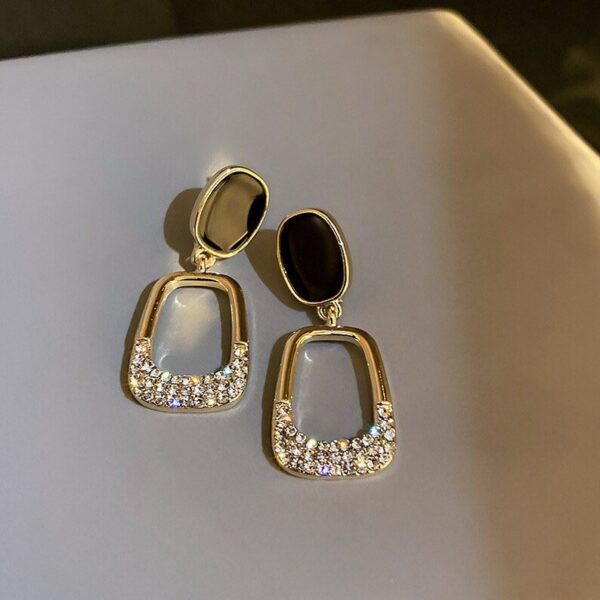 Geometric Square Dangle Drop Earrings