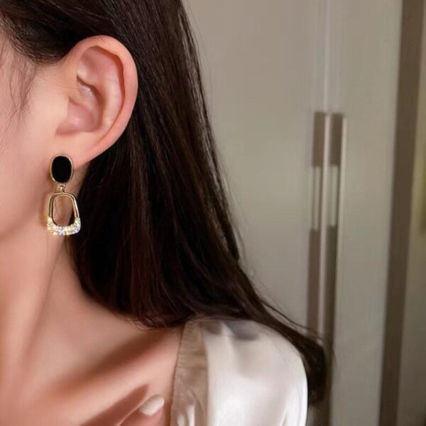 Geometric Square Dangle Drop Earrings
