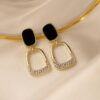 Geometric Square Dangle Drop Earrings