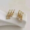 VWE1038-p3 Graceful Pearl Drop Earrings