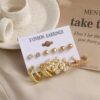 VWE1039-p1 Combo 6 Pair Earrings with Studs and Hoops