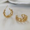 VWE1041-p1 Modern Twist Hoop Earrings