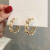 VWE1041-p4 Modern Twist Hoop Earrings