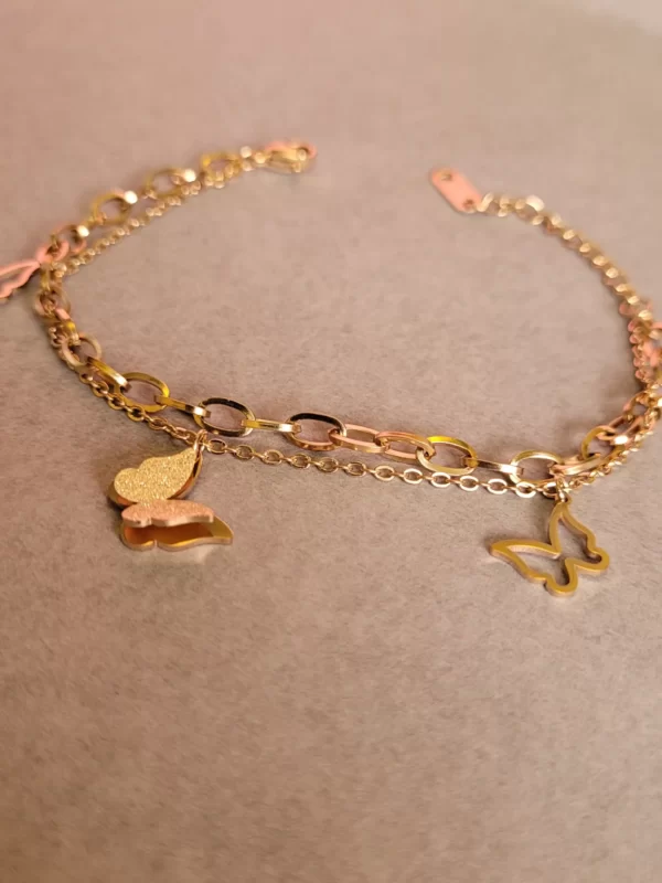 Anti-Tarnish Double Layered Chain Bracelet