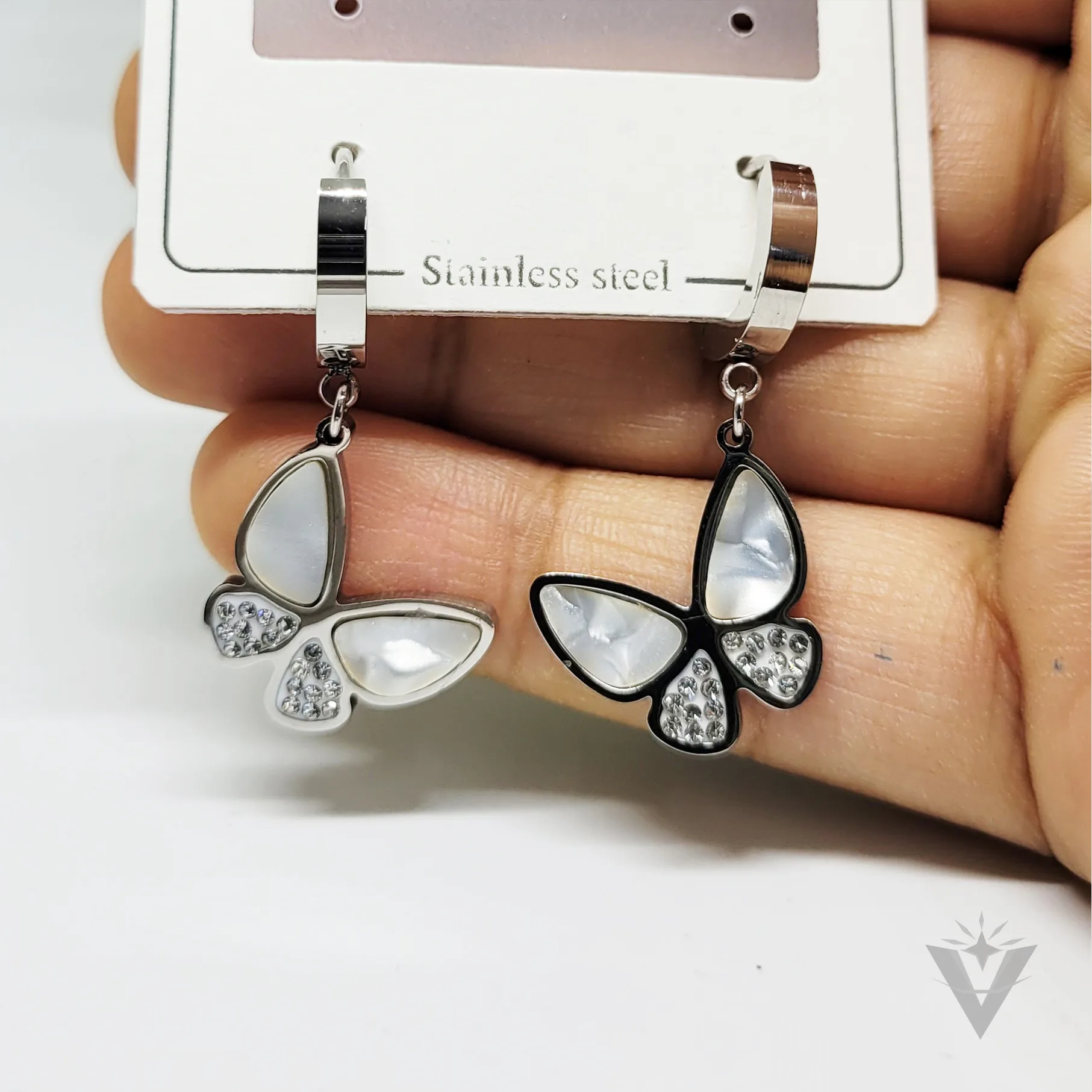 Silver Anti Tarnish Butterfly Earrings