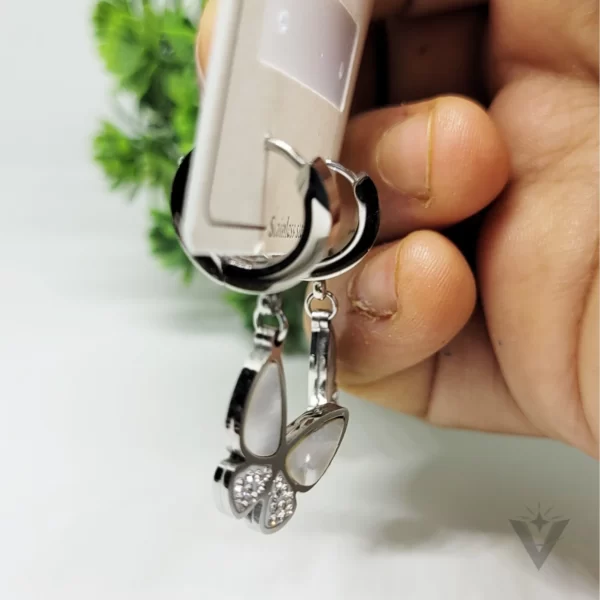 Silver Anti Tarnish Butterfly Earrings