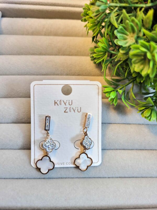 anti-tarnish-VTE1017W-p3 Anti-Tarnish Clover Dangle Delights Earrings