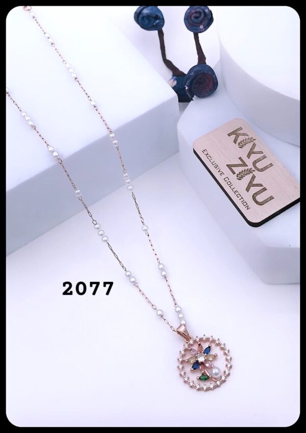 Vanki Multi-coloured Anti Tarnish Chain Pendant