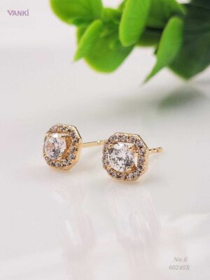 Vanki_Anti-Tarnish Earrings_6 Gleam Pin XP Studs
