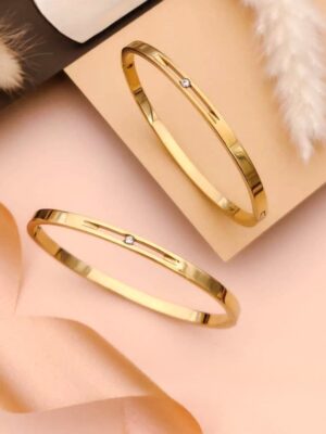 Non-Tarnish Blazing Horizon Handcuff Bangle