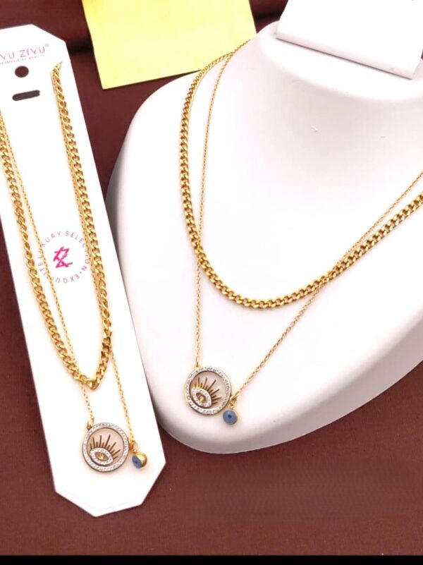 Eternal Eye Anti-Tarnish Layered Chain Pendant