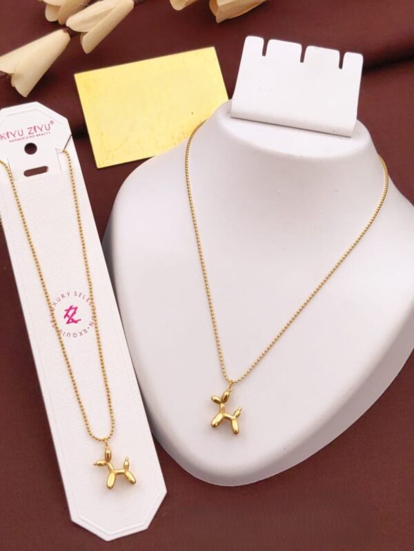 Woof Whimsy Non-Tarnish Chain Pendant