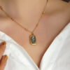 Velour Rose Chain Pendant