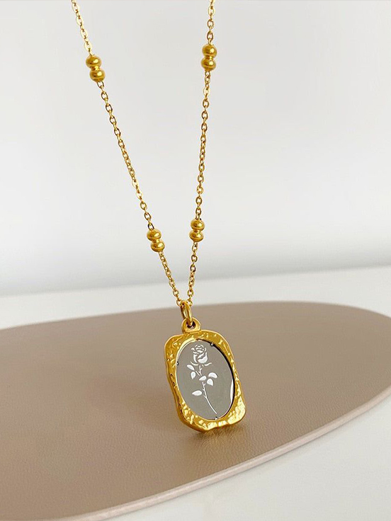 Velour Rose Chain Pendant