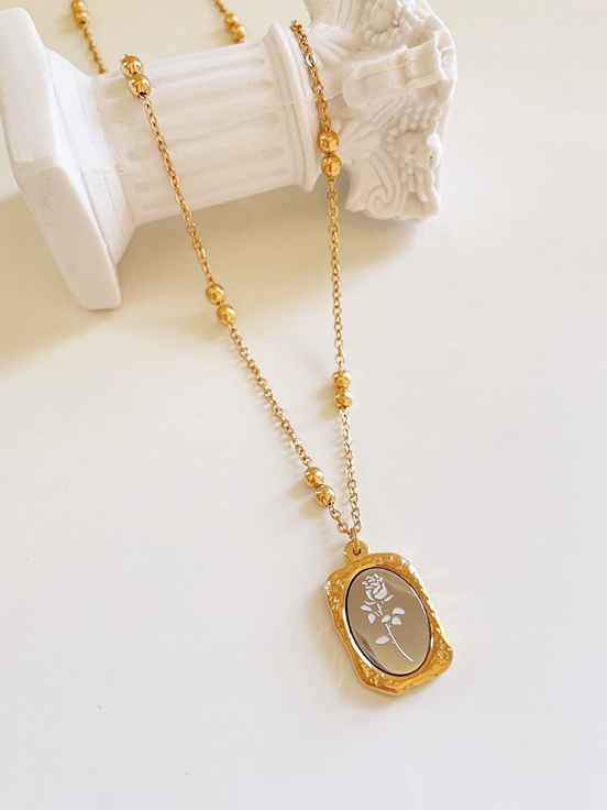 Velour Rose Chain Pendant