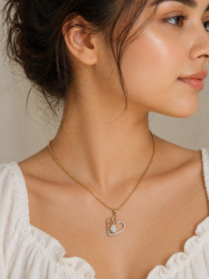 Velour Rose Chain Pendant