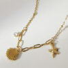 Aqua Wave Charm Chain Pendant