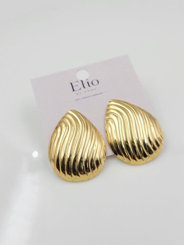 Elio Sculpted Gold Anti-Tarnish Earrings