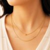 Vanki Anti-Tarnish Delicate Gold necklace_3 Double Layered Anti-Tarnish Imperial Necklaces