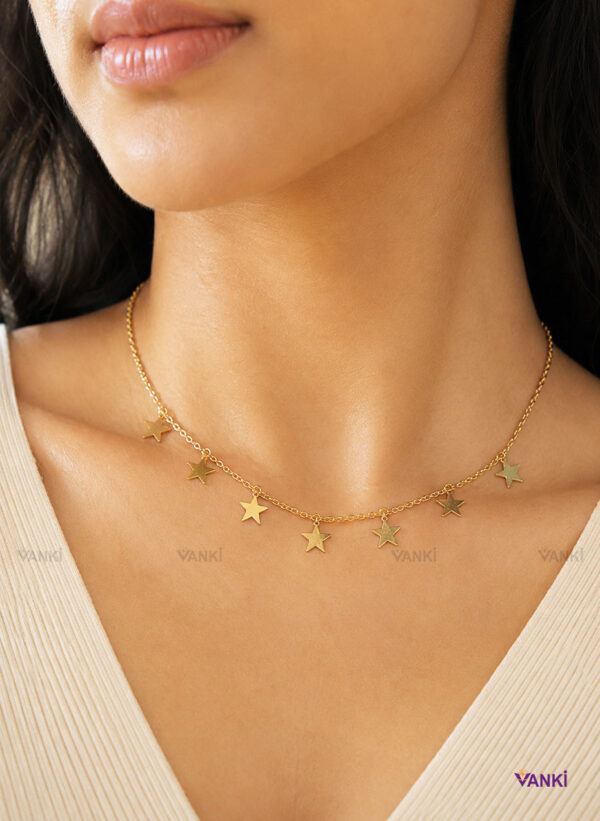 Vanki Anti-Tarnish Delicate Gold necklace_6 Vanki Sparkle Necklaces