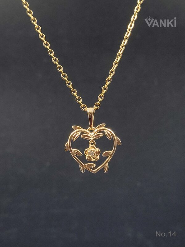 XP chain _14 Anti-Tarnish Floral Vines Chain with Pendent